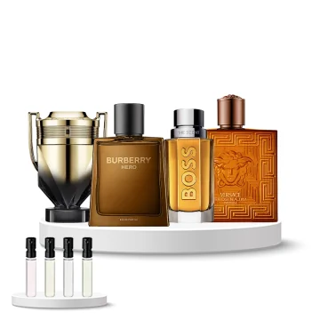 Discovery Set Men (Rabanne Invictus Elixir, Burberry Hero Eau de Parfum, Hugo Boss Boss The Scent, Versace Eros Najim)