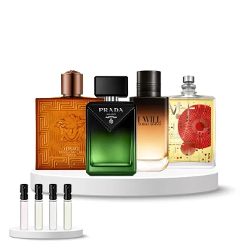 Discovery Set Men (Versace Eros Najim, Escentric Molecules Molecule 01+ Champaca, Prada Paradigme, Armani I Will)