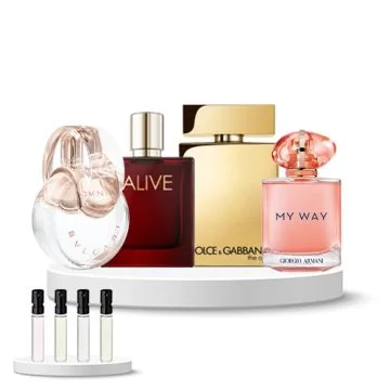 Discovery Set Women (Bvlgari Omnia Crystalline, Boss Alive Absolu, Dolce & Gabbana The one Gold, Armani My Way Ylang)