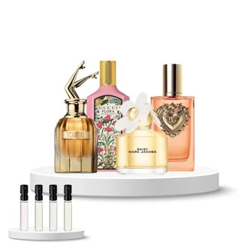 Discovery Set Women (Marc Jacobs Daisy, Gucci Flora Gorgeous Gardenia, D&G Devotion Intense, Gaultier Scandal Absolu)