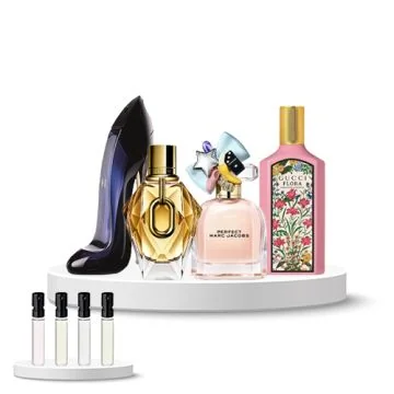 Discovery Set Women (Carolina Herrera Good Girl, Gucci Flora Gorgeous Gardenia, Marc Jacobs Perfect, Rabanne Million Gold)