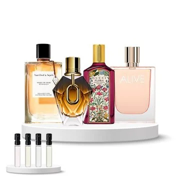 Discovery Box (Rabanne Million Gold for Her Parfum, Hugo Boss Boss Alive, Gucci Flora Gorgeous Gardenia Intense, Van Cleef & Arpels Musc de Soie) )