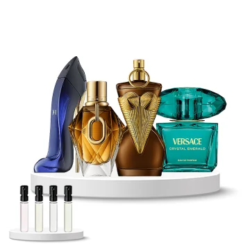 Discovery Set Women (Carolina Herrera Good Girl, Rabanne Million Gold for Her, Jean Paul Gaultier Gaultier Divine Couture, Versace Crystal Emerald)
