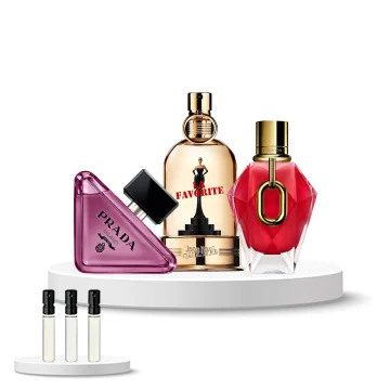 Discovery Set Women (Prada Paradoxe Sweet Chemistry, Jean Paul Gaultier La Favorite, Rabanne Million Red for Her)