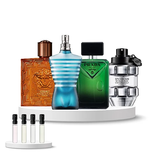 Discovery Set Men (Versace pour homme Eros Najim, Prada Paradigme, Viktor & Rolf Spicebomb Metallic Musk, Jean Paul Gaultier Le Male)