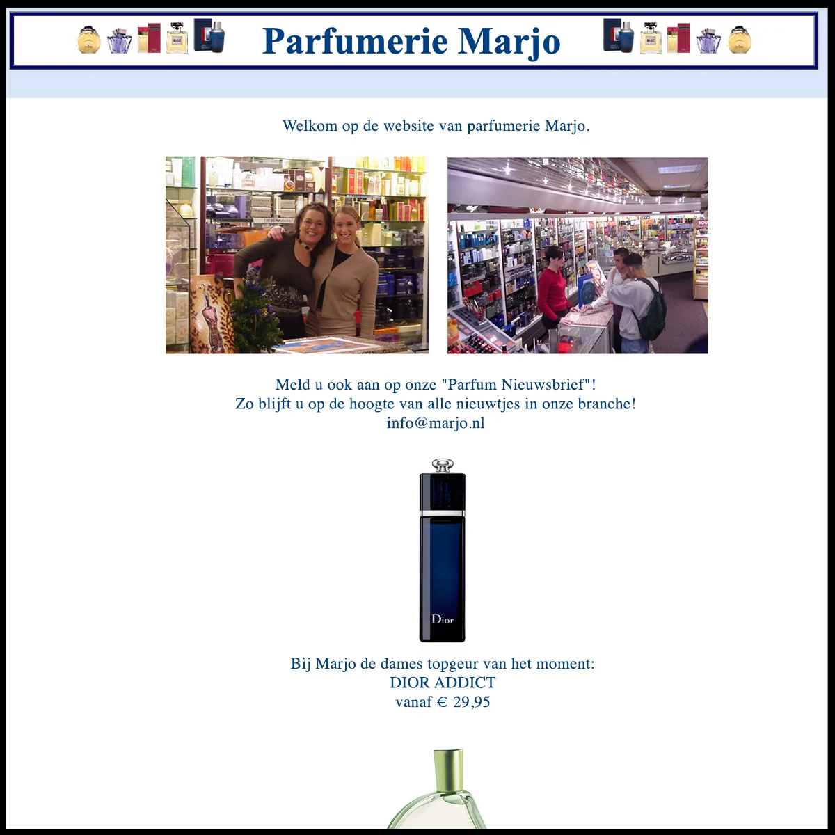 Eerste website Marjo.nl