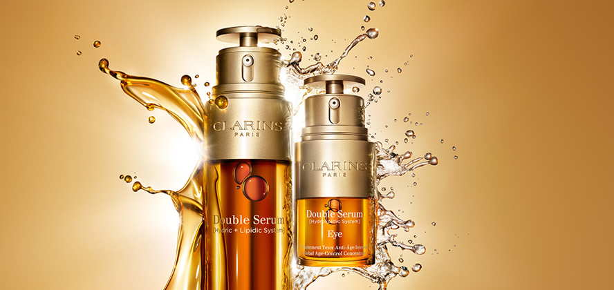 Clarins skincare banner